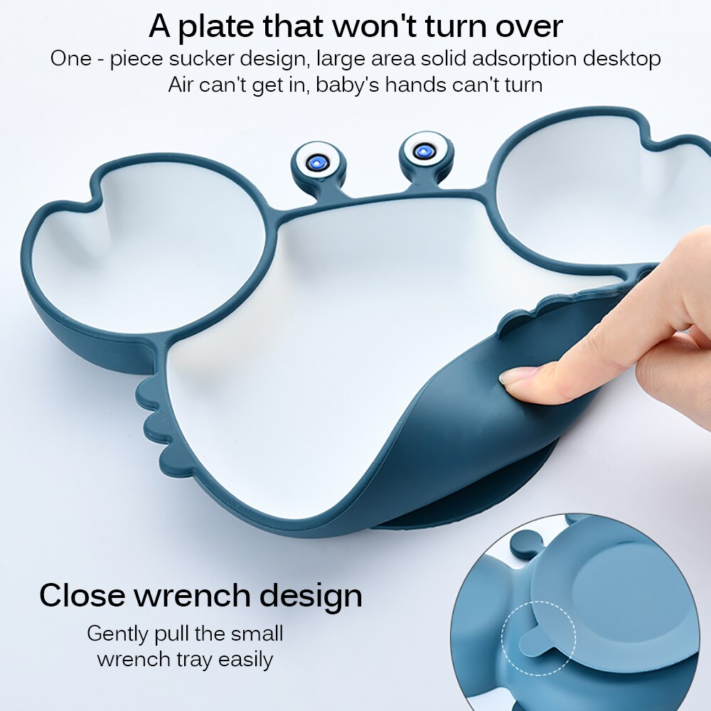 Baby Silicone Bowl with Crab Design